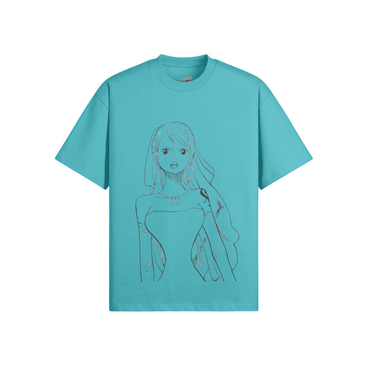 Nami Shirt by PODpartner featuring a vibrant design, short sleeves, and a comfortable fit displayed on a mannequin.