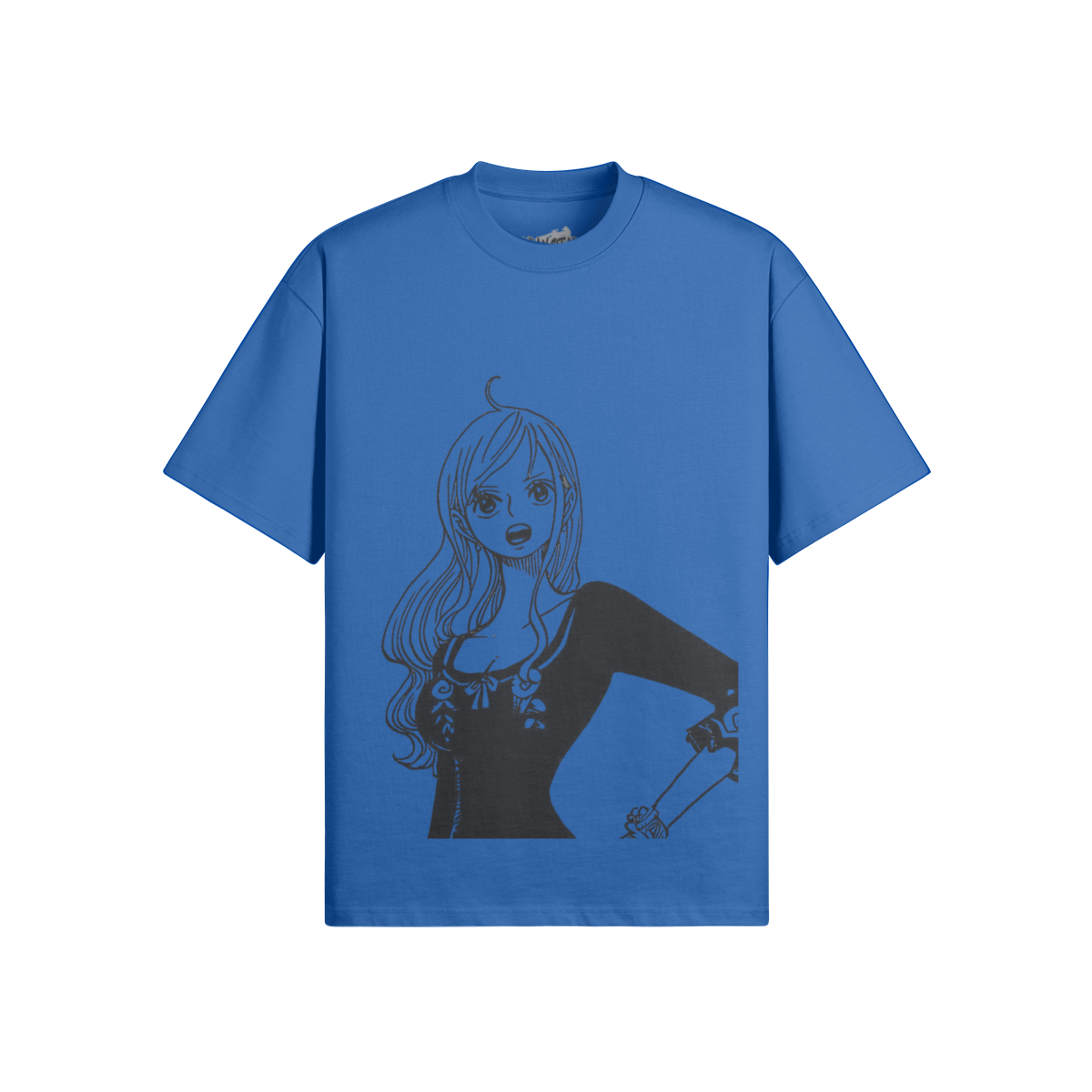 Nami Shirt by PODpartner featuring a vibrant design and soft fabric, displayed on a hanger against a neutral background.