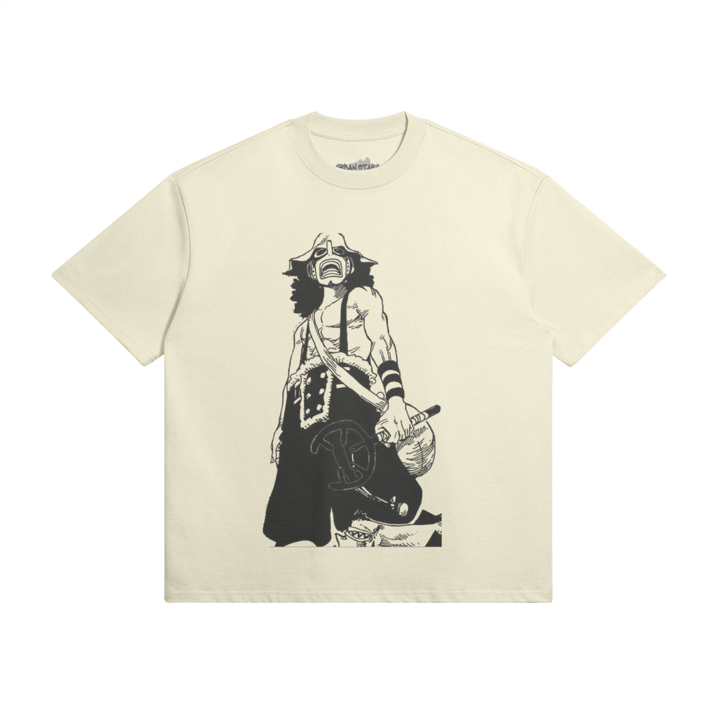 Lysop shirt by PODpartner displayed on a hanger with a vibrant pattern and soft fabric texture.