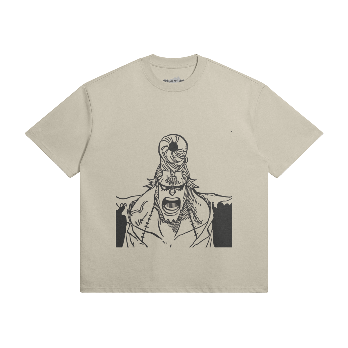 PODpartner Franky Shirt displayed on a hanger, showcasing its unique design and vibrant colors.