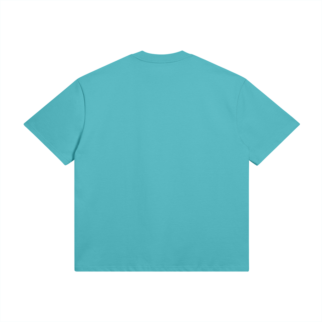PODpartner Franky Shirt in blue with a relaxed fit and short sleeves, displayed on a wooden hanger.