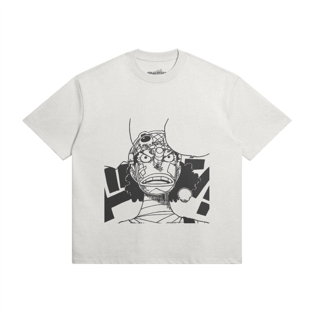 Lysop Shirt by PODpartner displayed on a hanger, featuring a modern design and vibrant color palette.