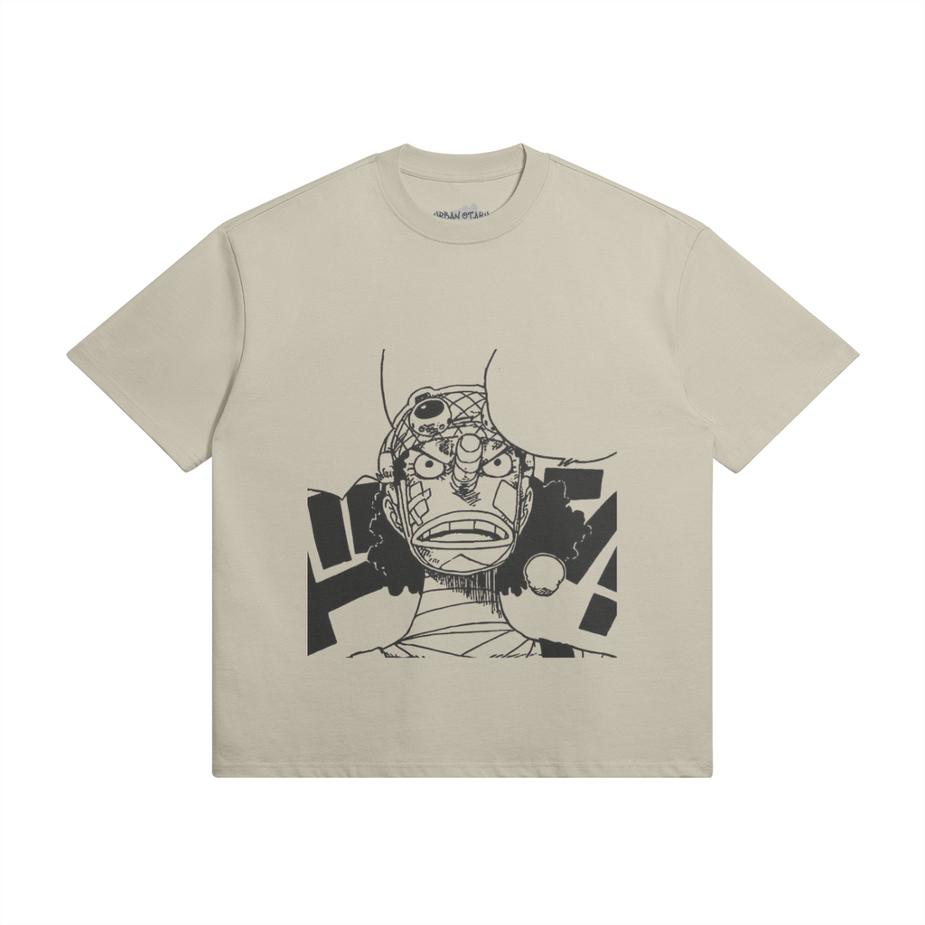 Lysop Shirt by PODpartner featuring a casual design in a vibrant color, displayed on a hanger against a neutral background.