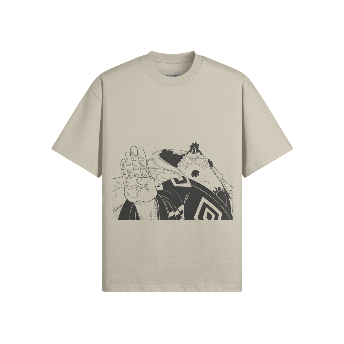 PODpartner Jinbei shirt in traditional Japanese style with short sleeves and vibrant patterns displayed on a hanger.