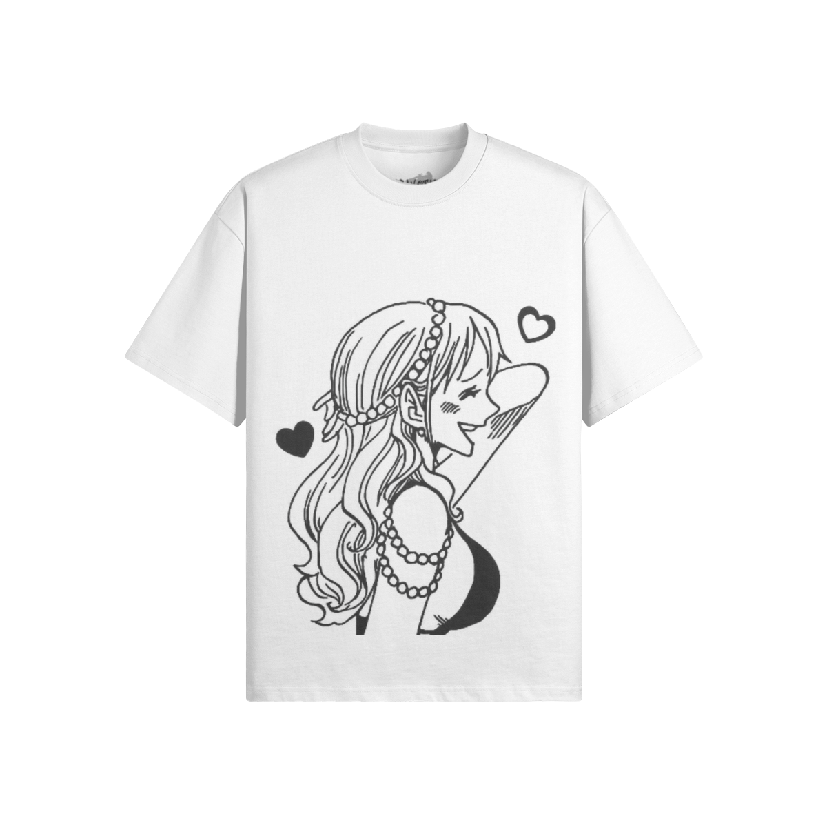 Lightweight Nami Shirt by PODpartner featuring a vibrant design and relaxed fit, displayed on a hanger.