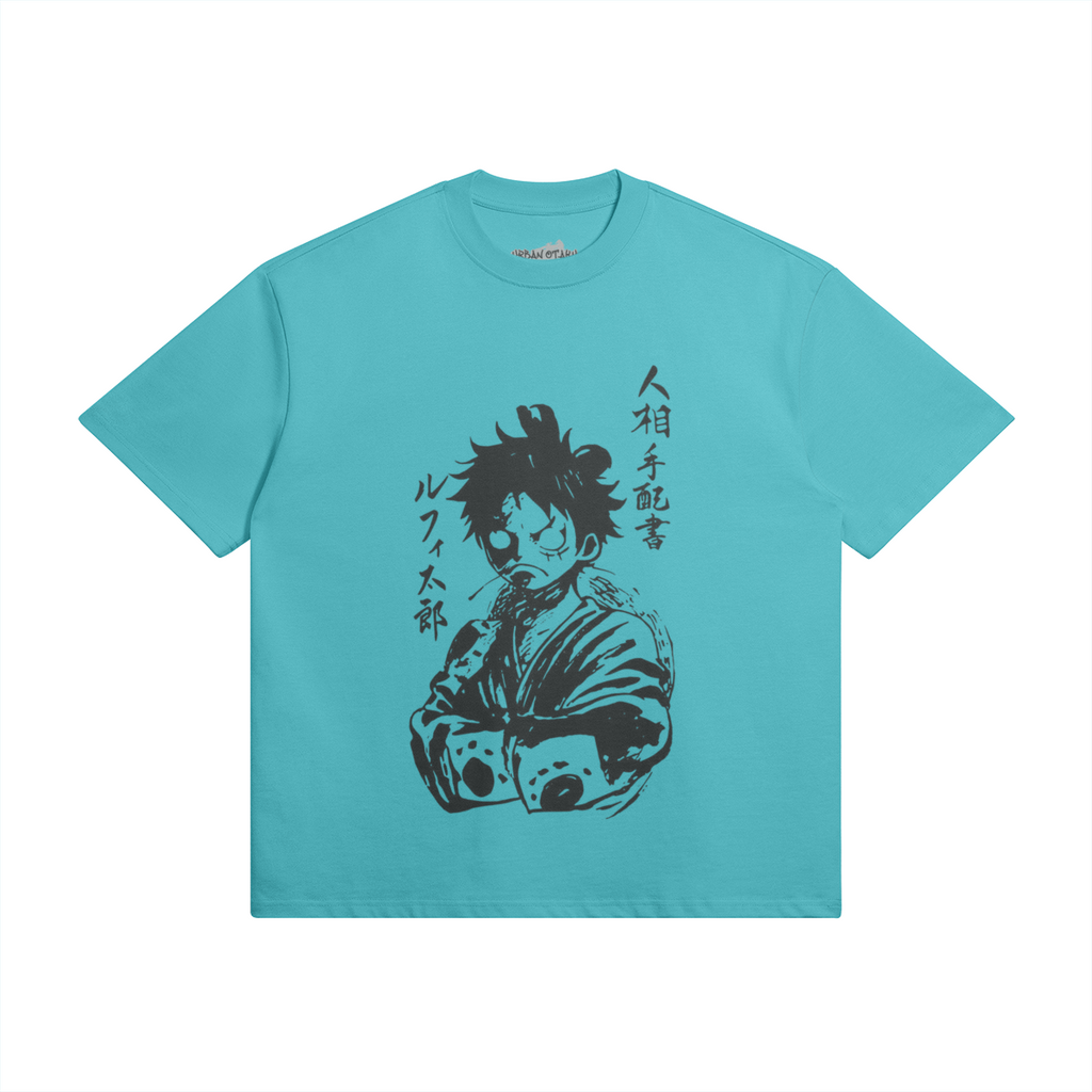 Monkey D. Ruffy shirt by PODpartner featuring a vibrant graphic design of the iconic character on a casual tee.