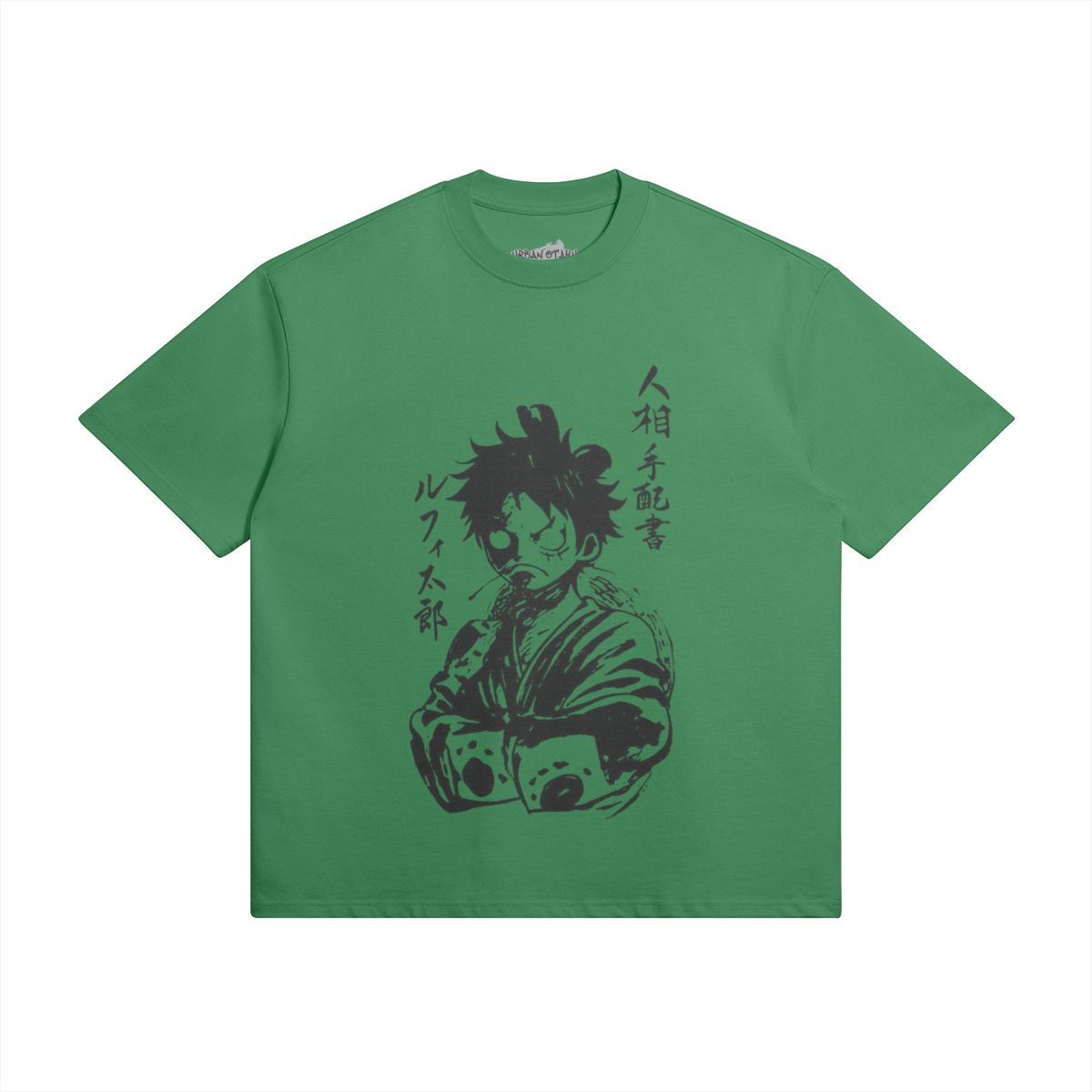 Monkey D. Ruffy shirt by PODpartner featuring vibrant colors and a graphic design of the popular anime character.
