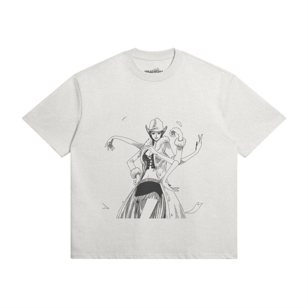 PODpartner Nico Robin shirt featuring a vibrant graphic design on soft fabric, perfect for casual wear.