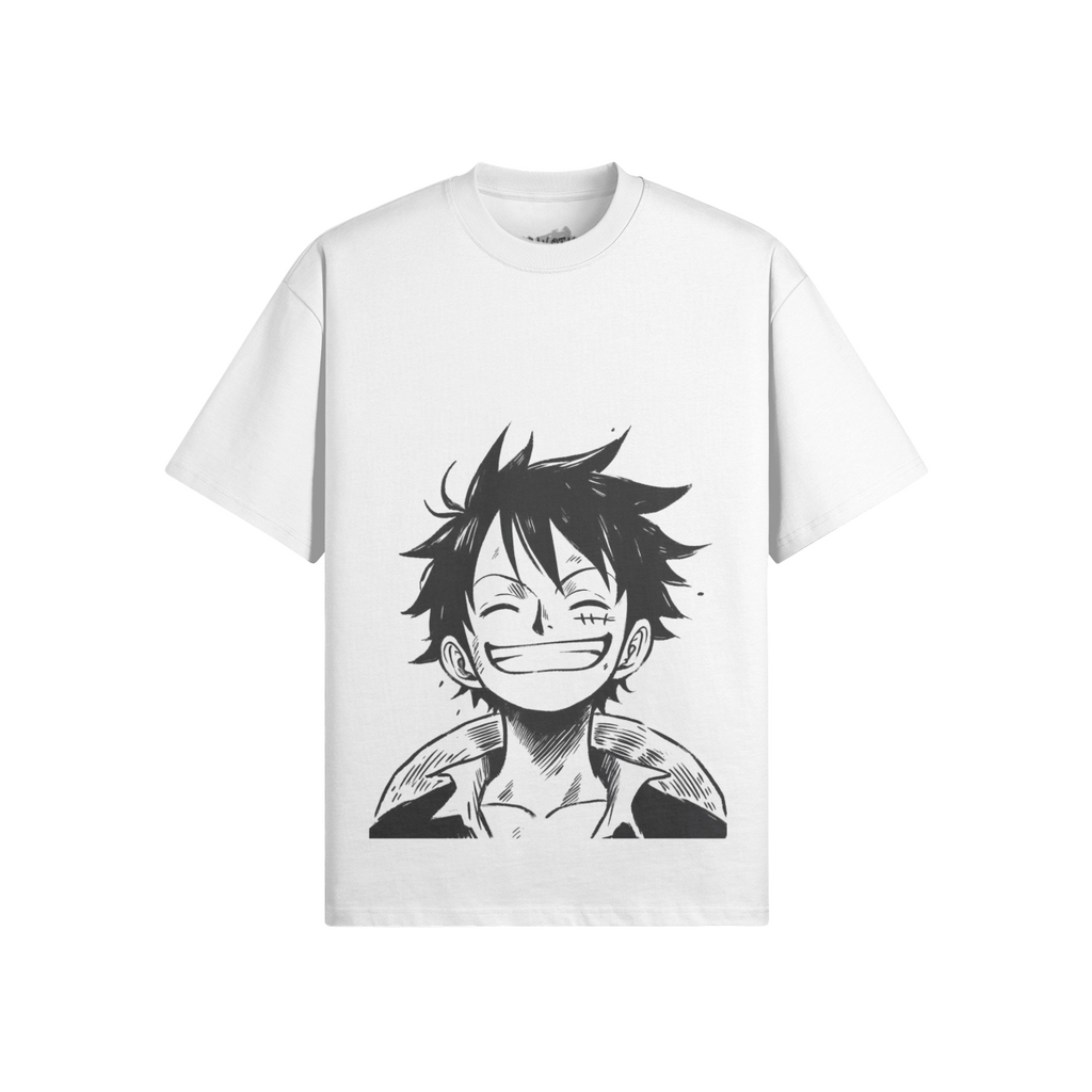 Monkey D. Ruffy shirt by PODpartner featuring a vibrant graphic design and comfortable fit for fans of the anime.