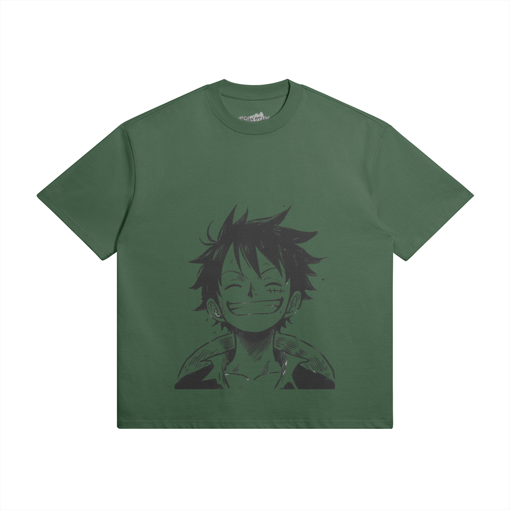 Monkey D. Ruffy shirt by PODpartner featuring vibrant colors and a graphic design of the popular anime character.
