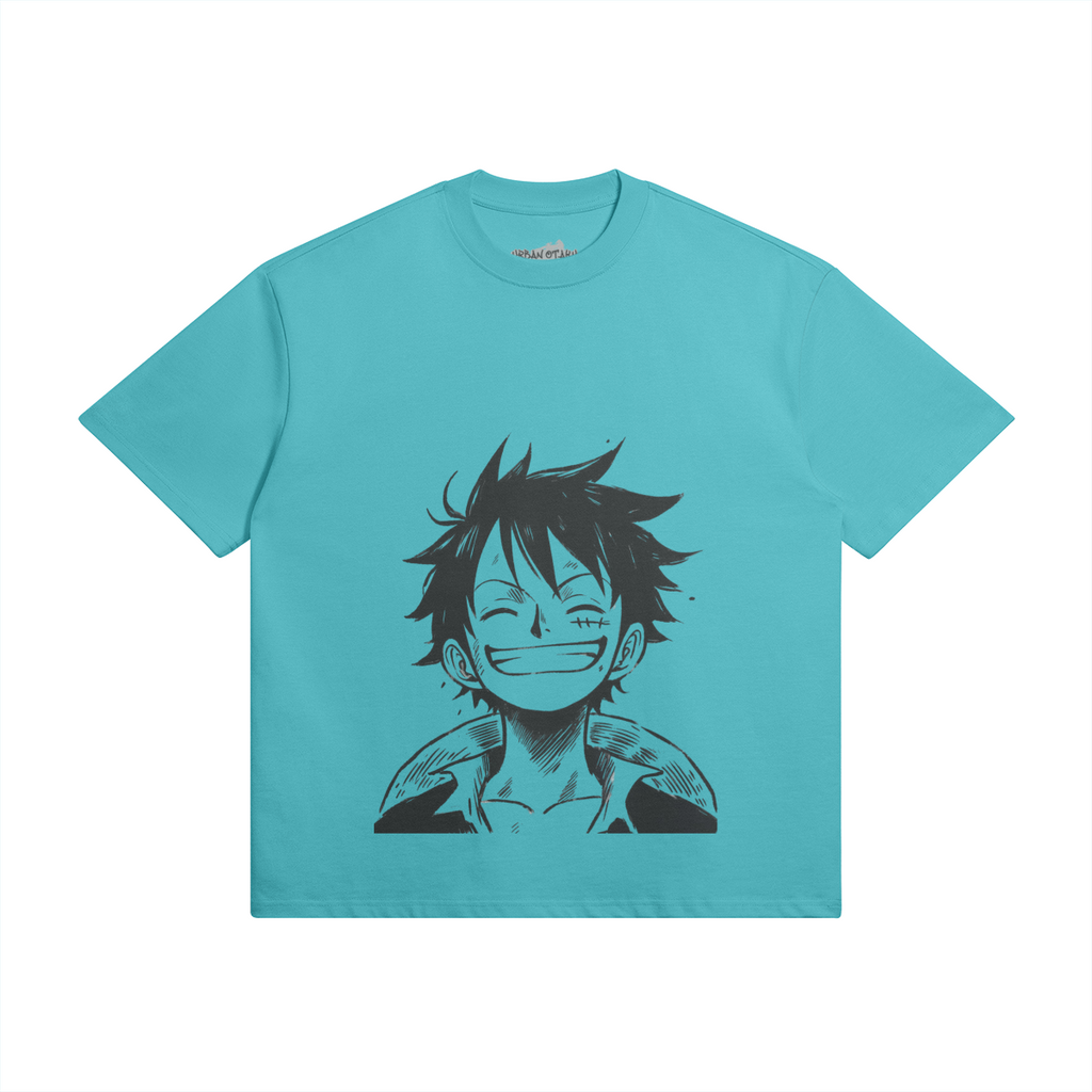 Monkey D. Ruffy shirt by PODpartner featuring vibrant colors and iconic character design on a soft fabric.