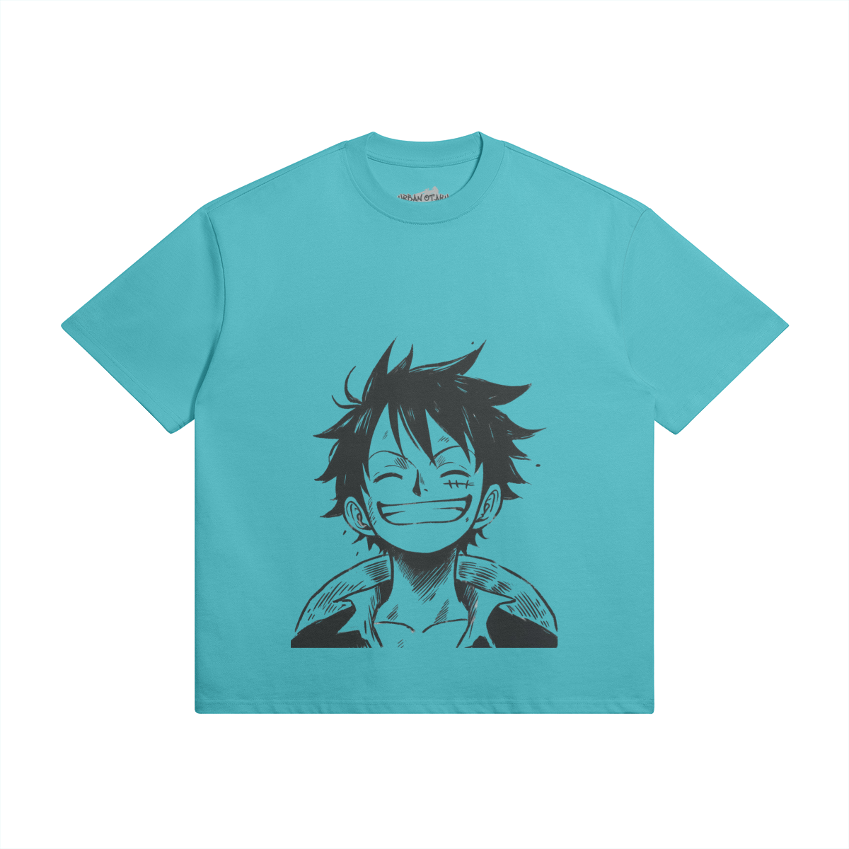 Monkey D. Ruffy shirt by PODpartner featuring vibrant colors and iconic character design on a soft fabric.