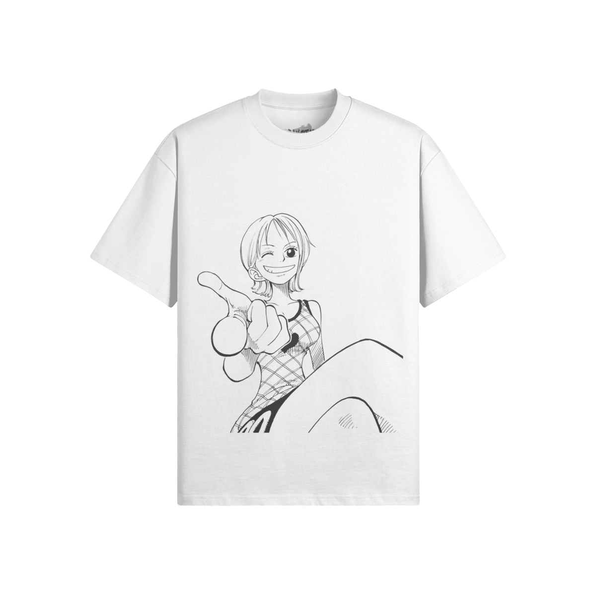 Nami Shirt by PODpartner featuring a colorful graphic design on a lightweight fabric in a casual style.