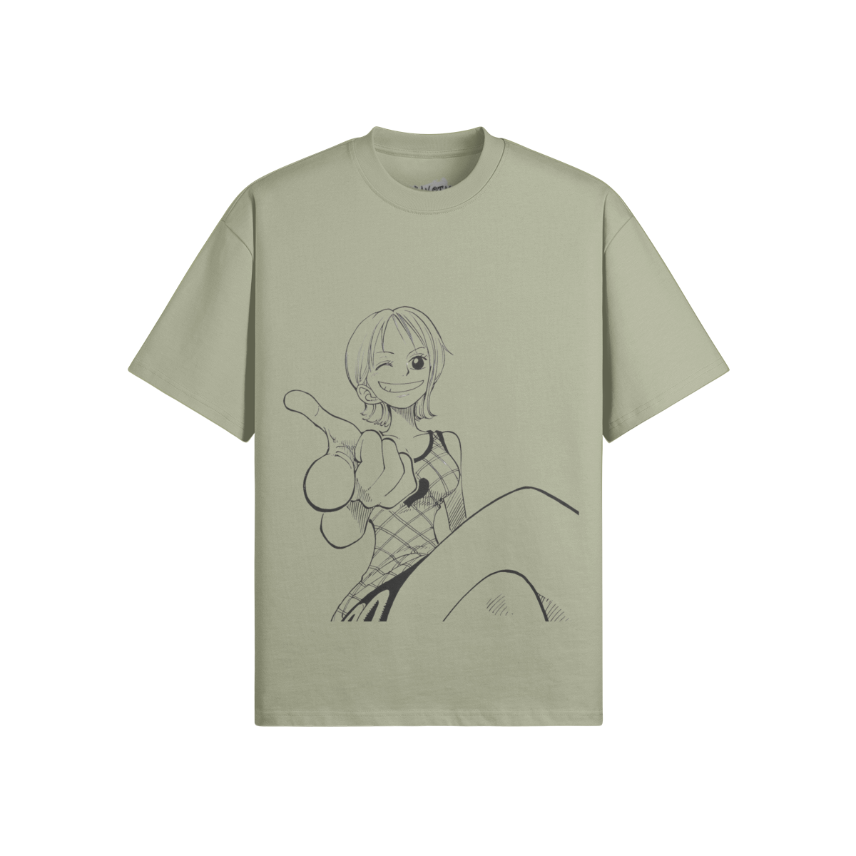 Nami Shirt by PODpartner featuring a vibrant design and comfortable fit, displayed on a hanger against a neutral background.