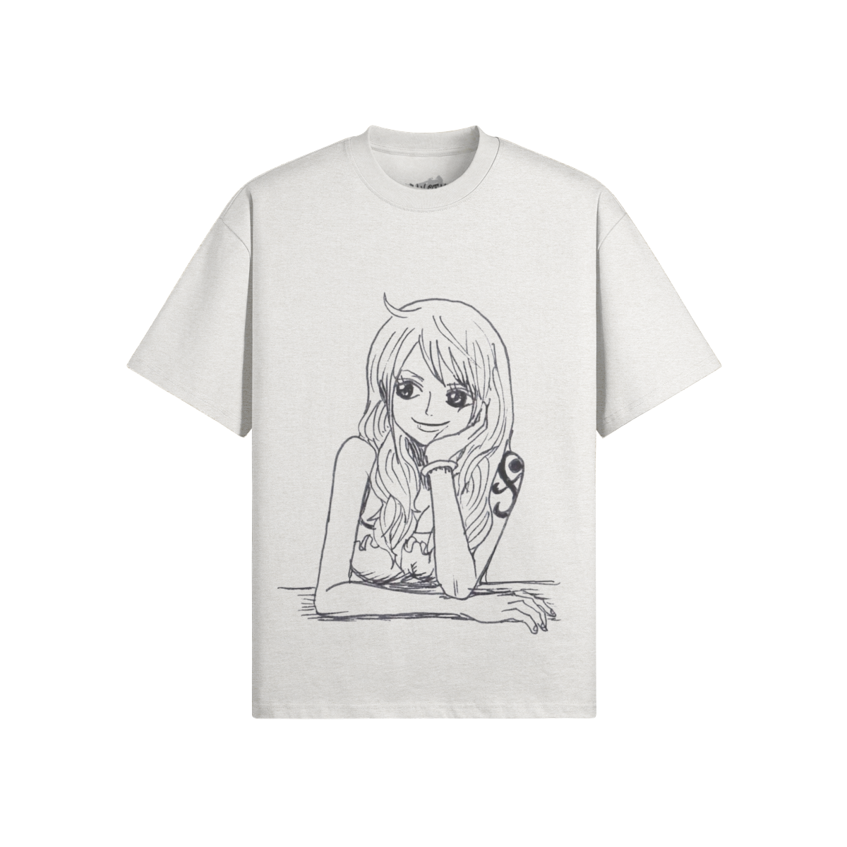 PODpartner Nami Shirt displayed on a flat surface, featuring a vibrant design and soft fabric texture.