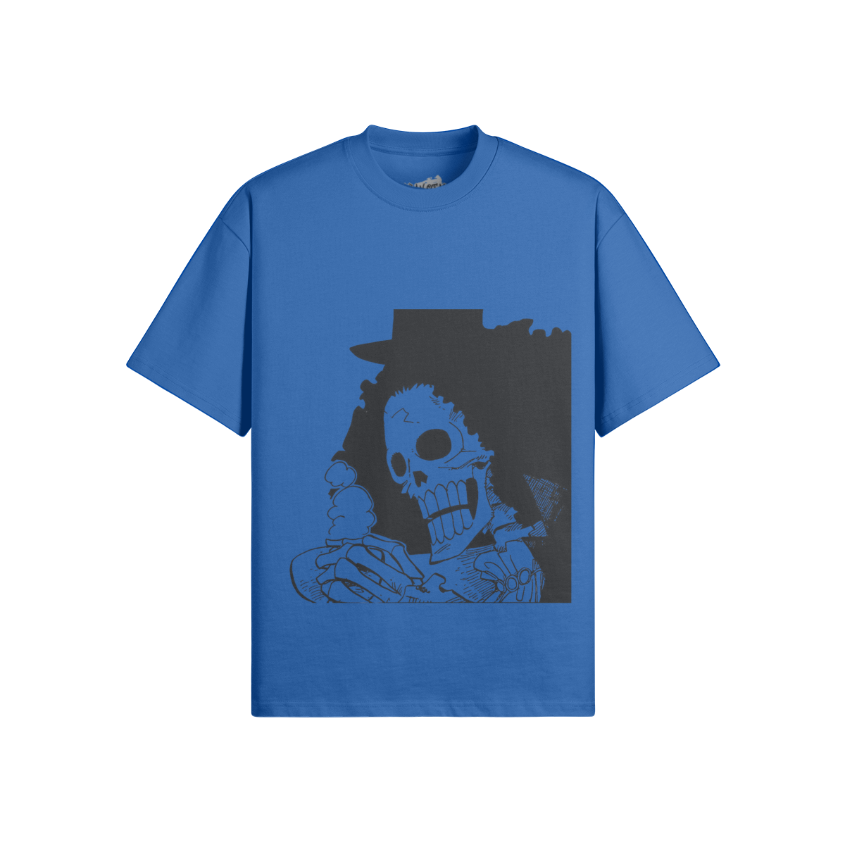 Grafisches Soul King Brook T-Shirt von PODpartner, zeigt ein farbenfrohes Design mit dem Charakter Soul King Brook auf Baumwollstoff