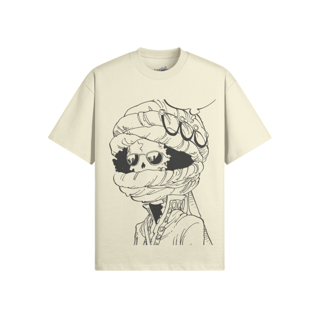 Grafisches Soul King Brook T-Shirt von PODpartner, zeigt ein stilisiertes Design mit lebendigen Farben auf weißem Hintergrund.