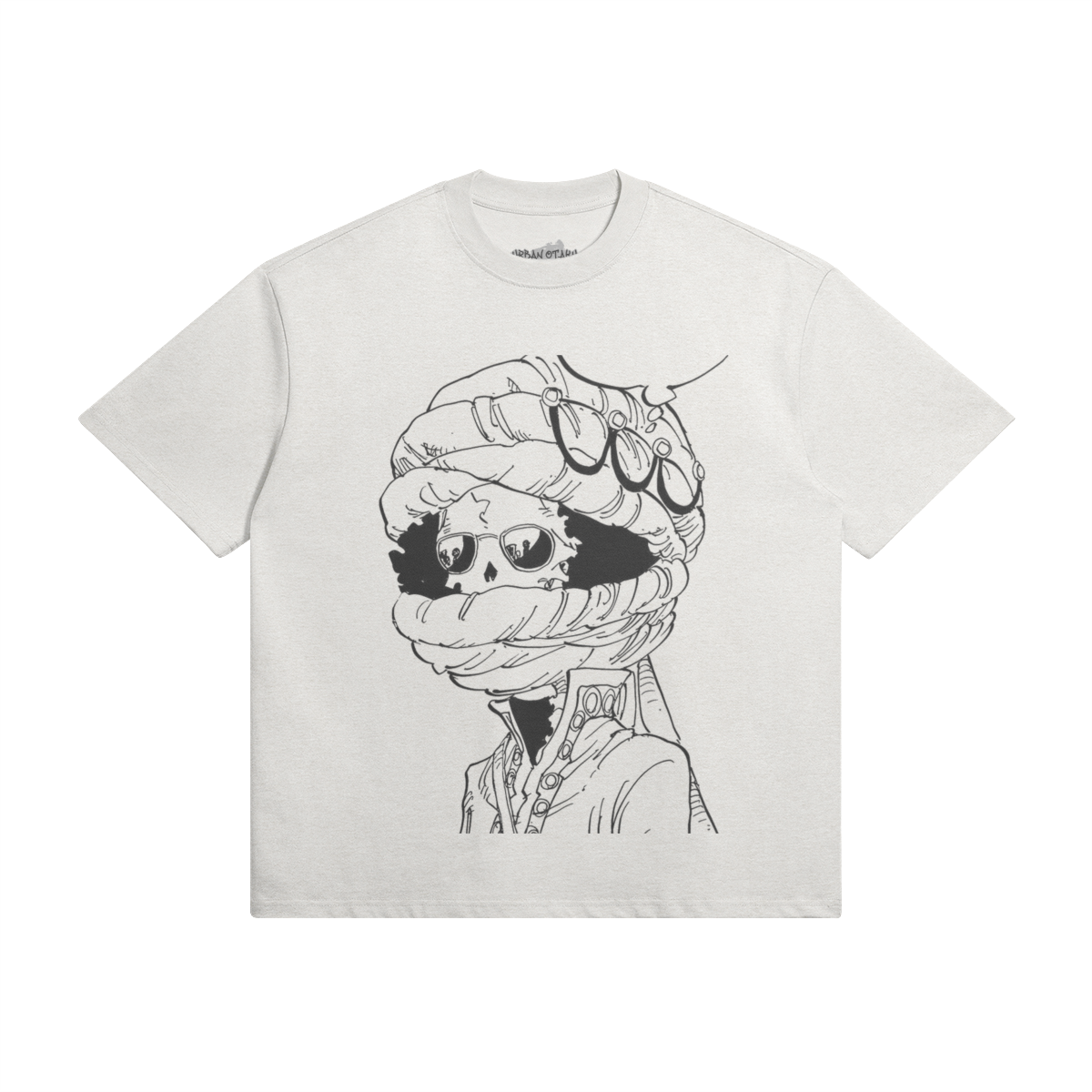 Grafisches Soul King Brook T-Shirt von PODpartner, weiches Baumwollmaterial, schwarzes Design mit bunten Druckdetails.