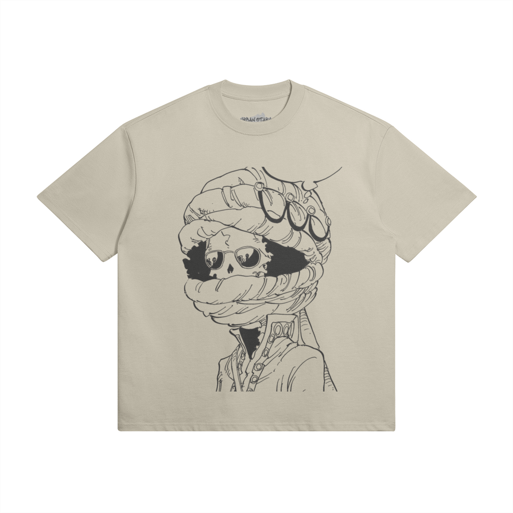 Grafisches Soul King Brook T-Shirt von PODpartner, zeigt ein farbenfrohes, künstlerisches Design auf schwarzem Baumwollshirt.