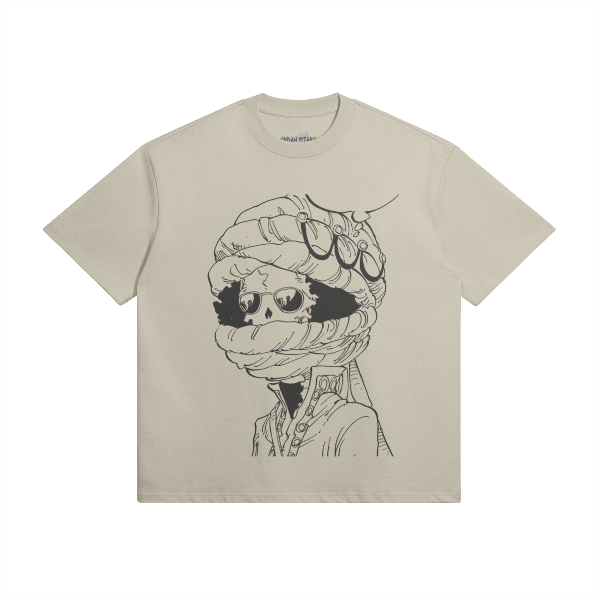 Grafisches Soul King Brook T-Shirt von PODpartner, zeigt ein farbenfrohes, künstlerisches Design auf schwarzem Baumwollshirt.