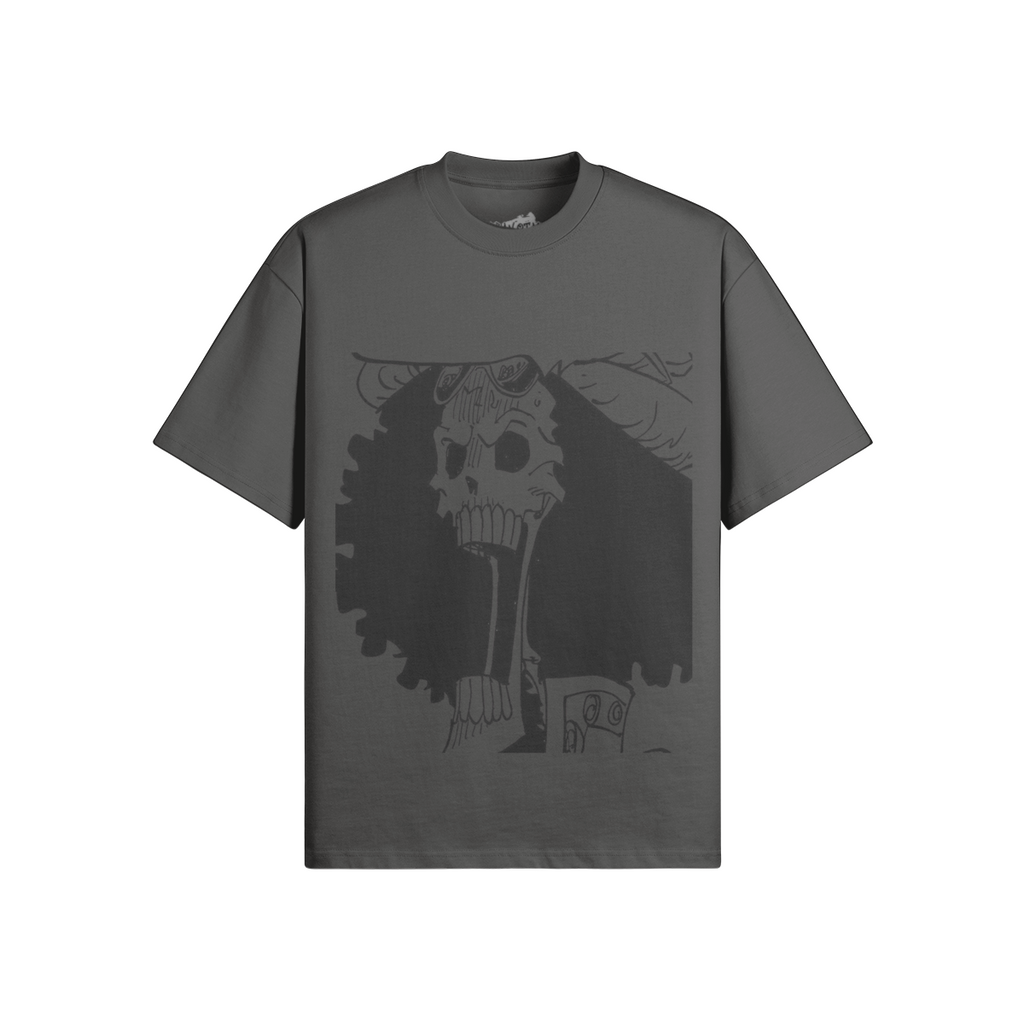 Graphie Shirt von PODpartner, schwarzes T-Shirt mit Soul King Brook Grafik, weiches Baumwollmaterial, casual Streetwear.