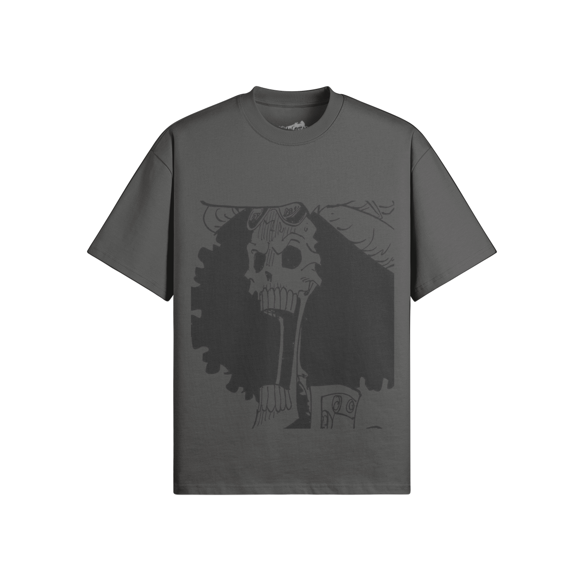 Graphie Shirt von PODpartner, schwarzes T-Shirt mit Soul King Brook Grafik, weiches Baumwollmaterial, casual Streetwear.