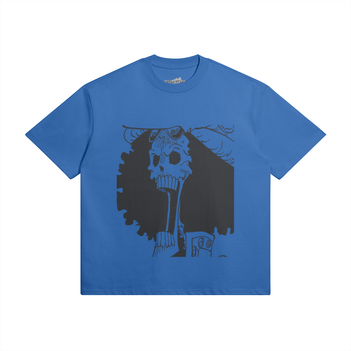 Grafisches Soul King Brook T-Shirt von PODpartner, weiße Baumwoll-Textur, vorne mit buntem Druck, entspanntes Fit.