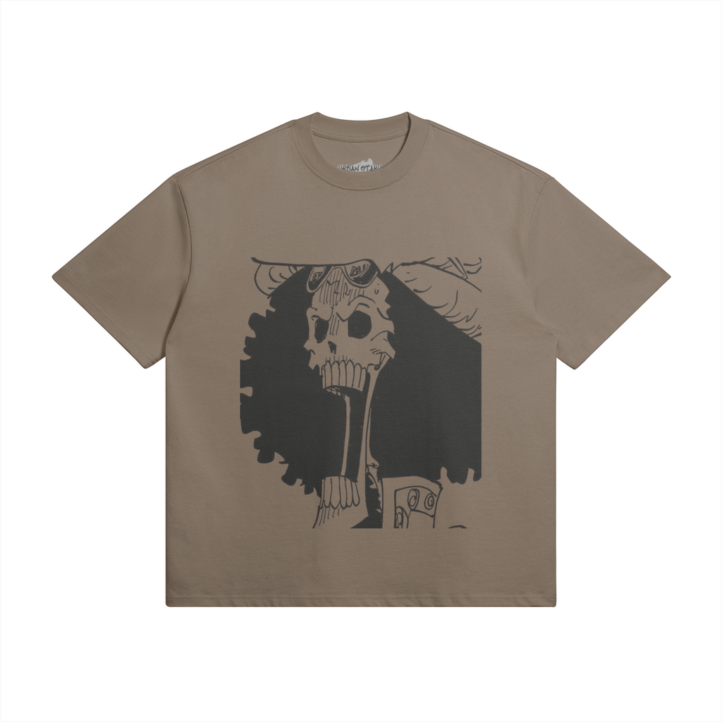 Soul King Brook Graphie Shirt von PODpartner, weiße Baumwollshirt mit Grafiken und Druck, vorne sichtbar