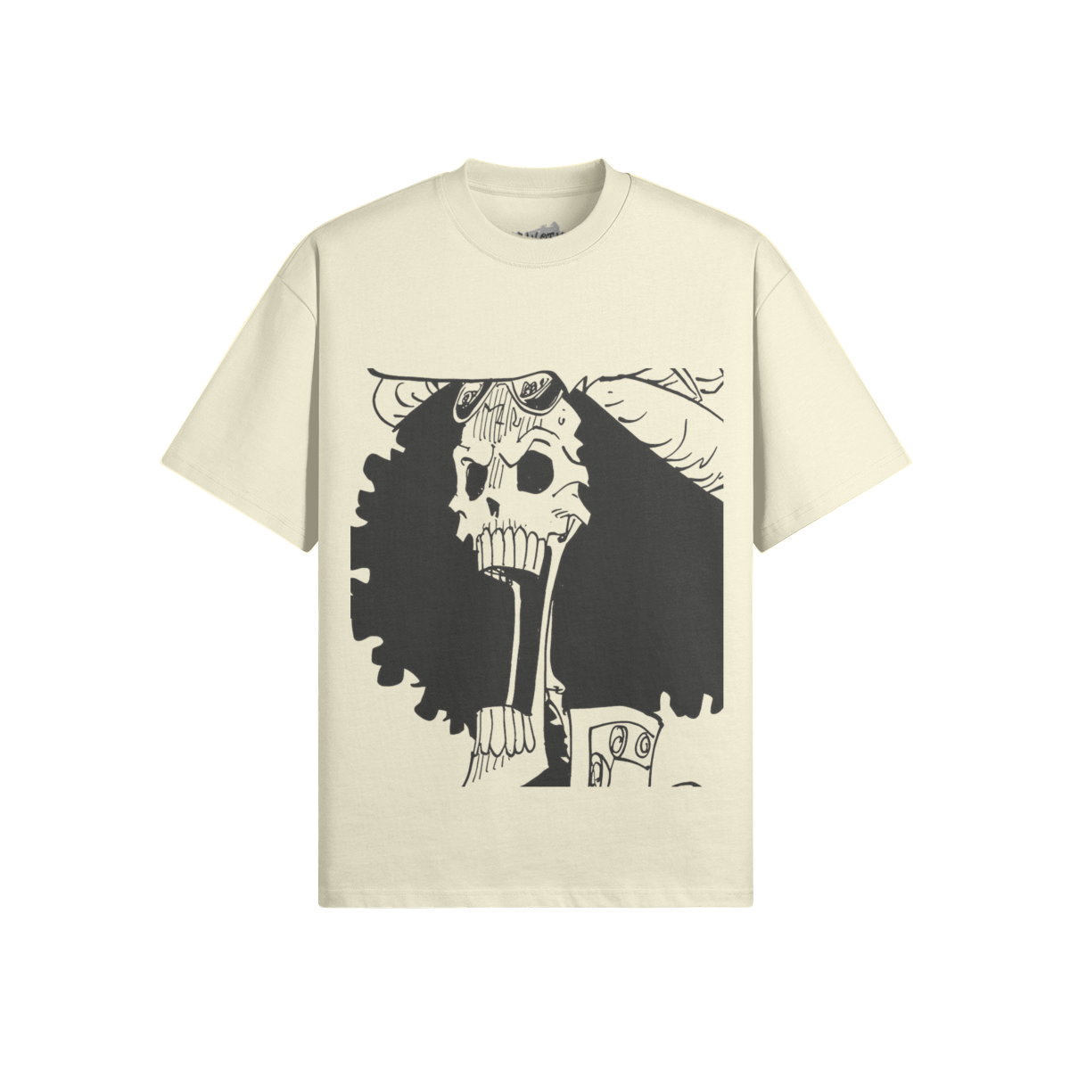 Graphisches Soul King Brook T-Shirt von PODpartner, schwarzes Baumwollshirt mit künstlerischem Druck, casual getragen.