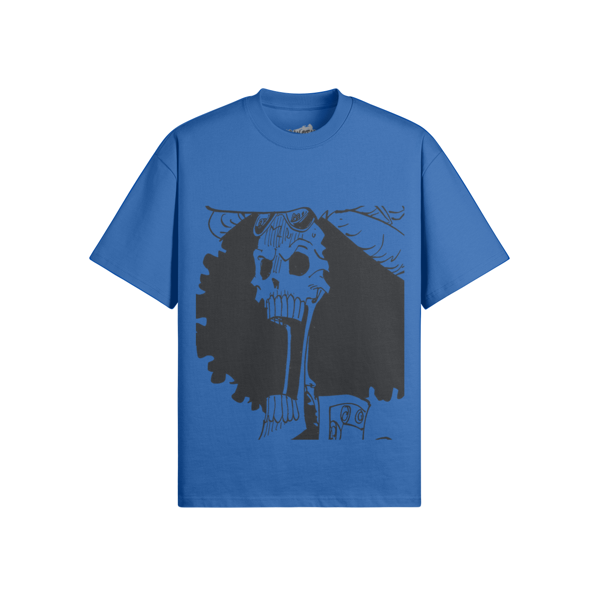 Soul King Brook Graphie Shirt von PODpartner, schwarzes T-Shirt mit grafischem Druck und auffälligem Design.