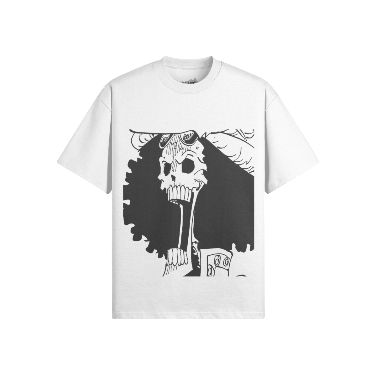Grafisches Soul King Brook T-Shirt von PODpartner, bequemes Baumwollshirt mit künstlerischem Druck, frontal sichtbar.