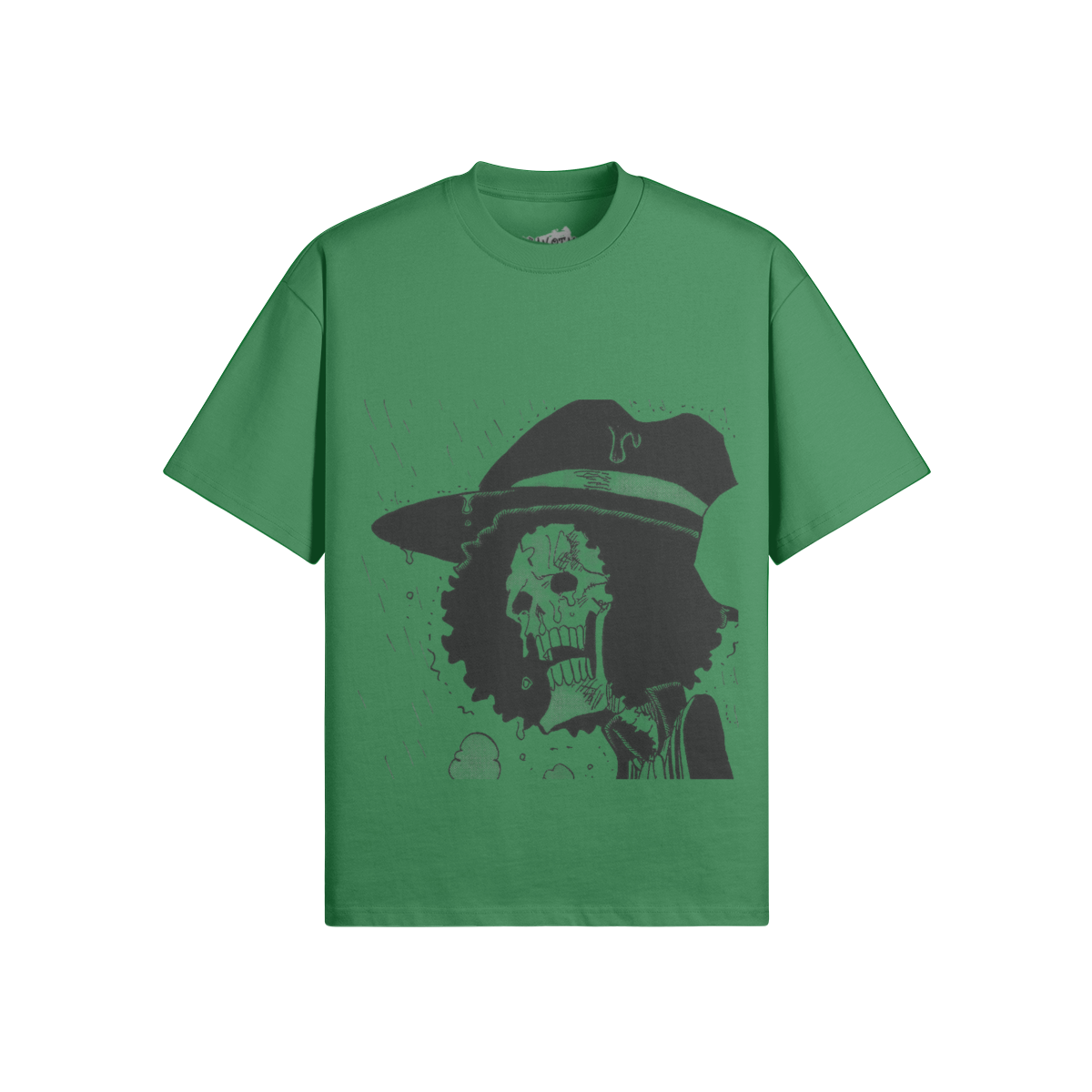 Grafisches Soul King Brook T-Shirt von PODpartner, weiße Baumwollshirt mit farbigem Druck, frontales Design, bequem und modisch.