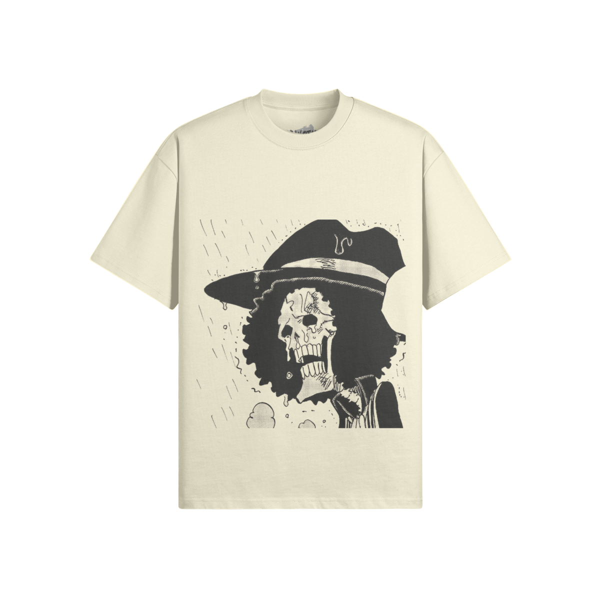 Damen-T-Shirt mit grafischem Soul King Brook Design von PODpartner, schwarzes Shirt mit buntem Druck vorne