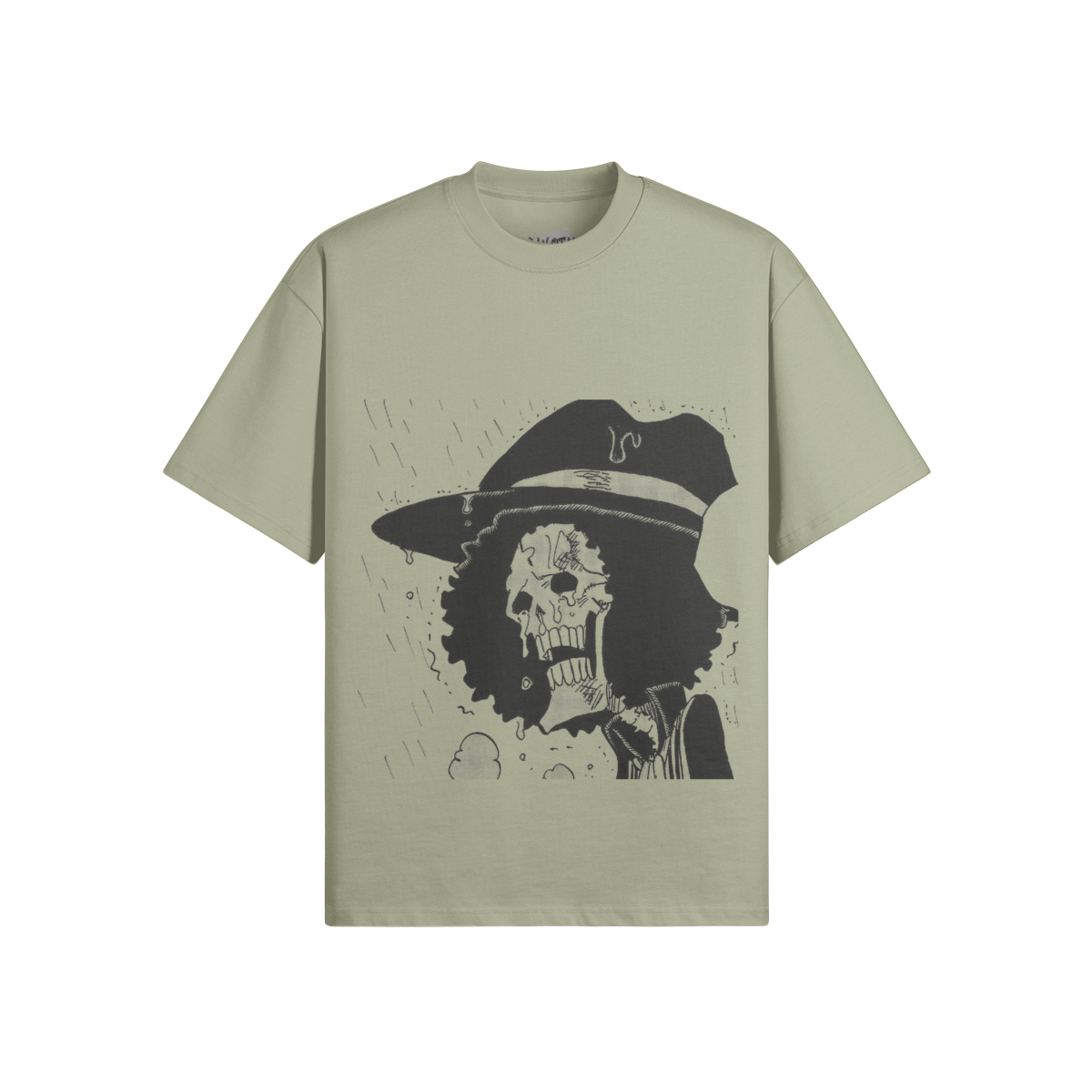 Grafisches Soul King Brook T-Shirt von PODpartner, weiches Baumwollmaterial, schwarzes Design mit bunten Druckdetails.