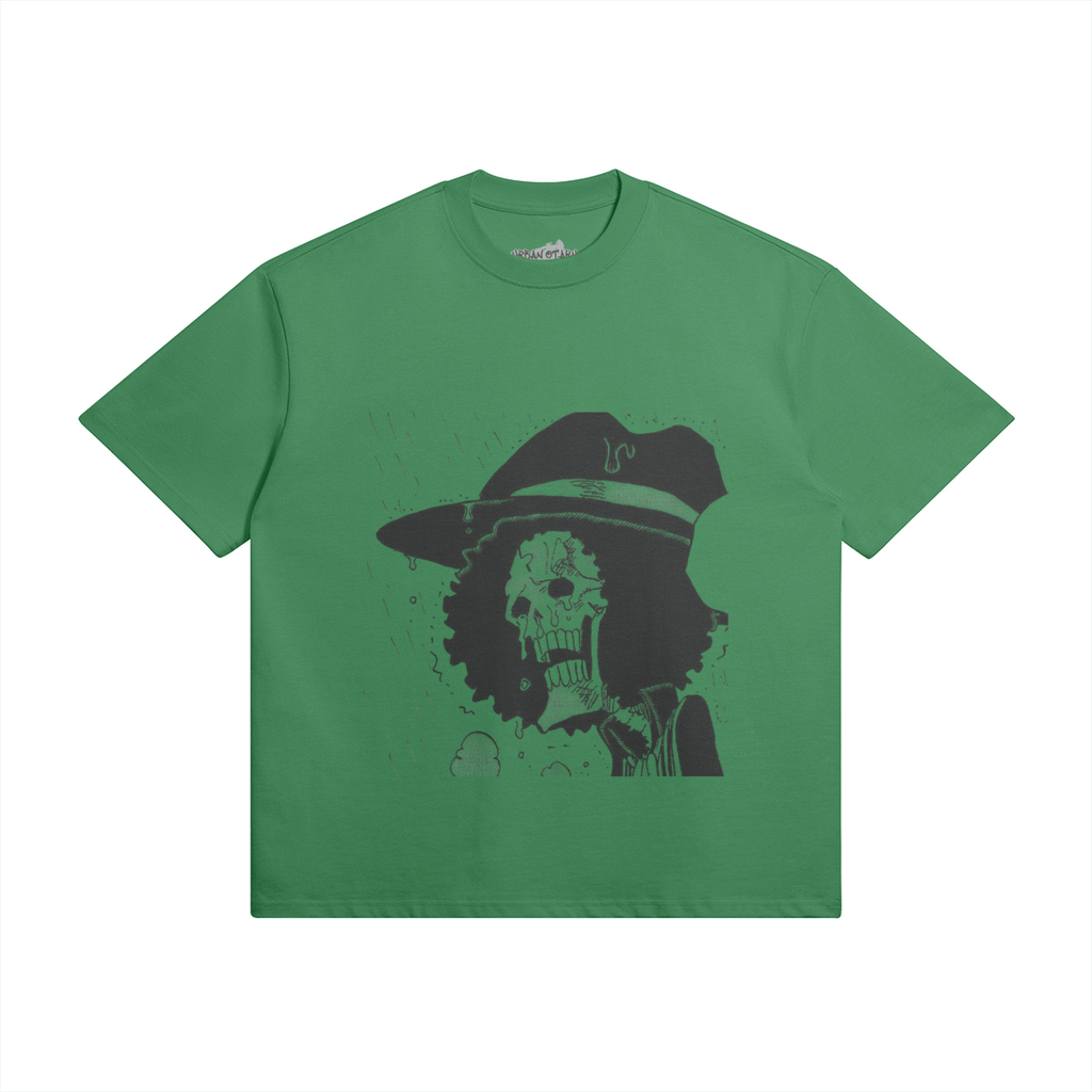 Dunkelgraues Soul King Brook Grafikshirt von PODpartner, mit bunten Band- und Musikelementen auf der Vorderseite