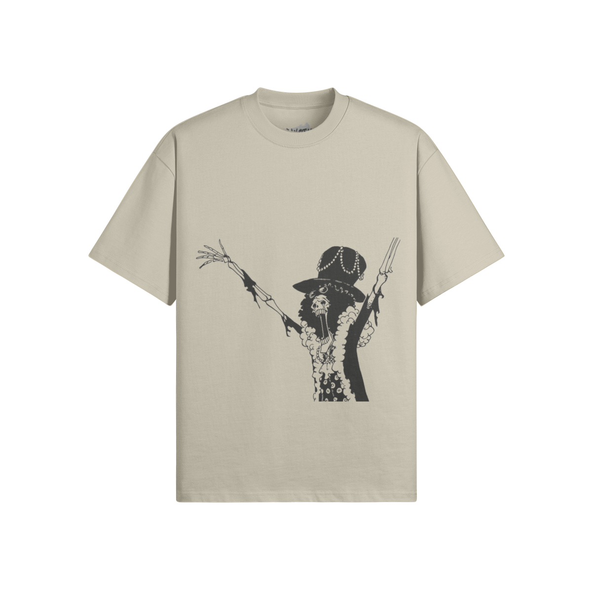 Grafisches Soul King Brook T-Shirt von PODpartner, zeigt ein stylisches Design auf schwarzem Stoff.