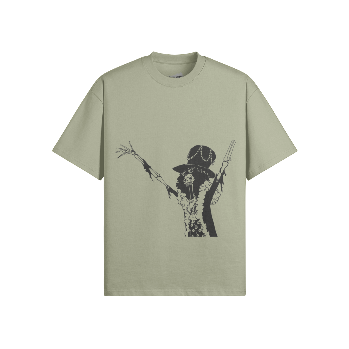 Grafisches Soul King Brook T-Shirt von PODpartner, weiches Baumwollmaterial, detailliertes Design, bequemes Passform, schwarz.