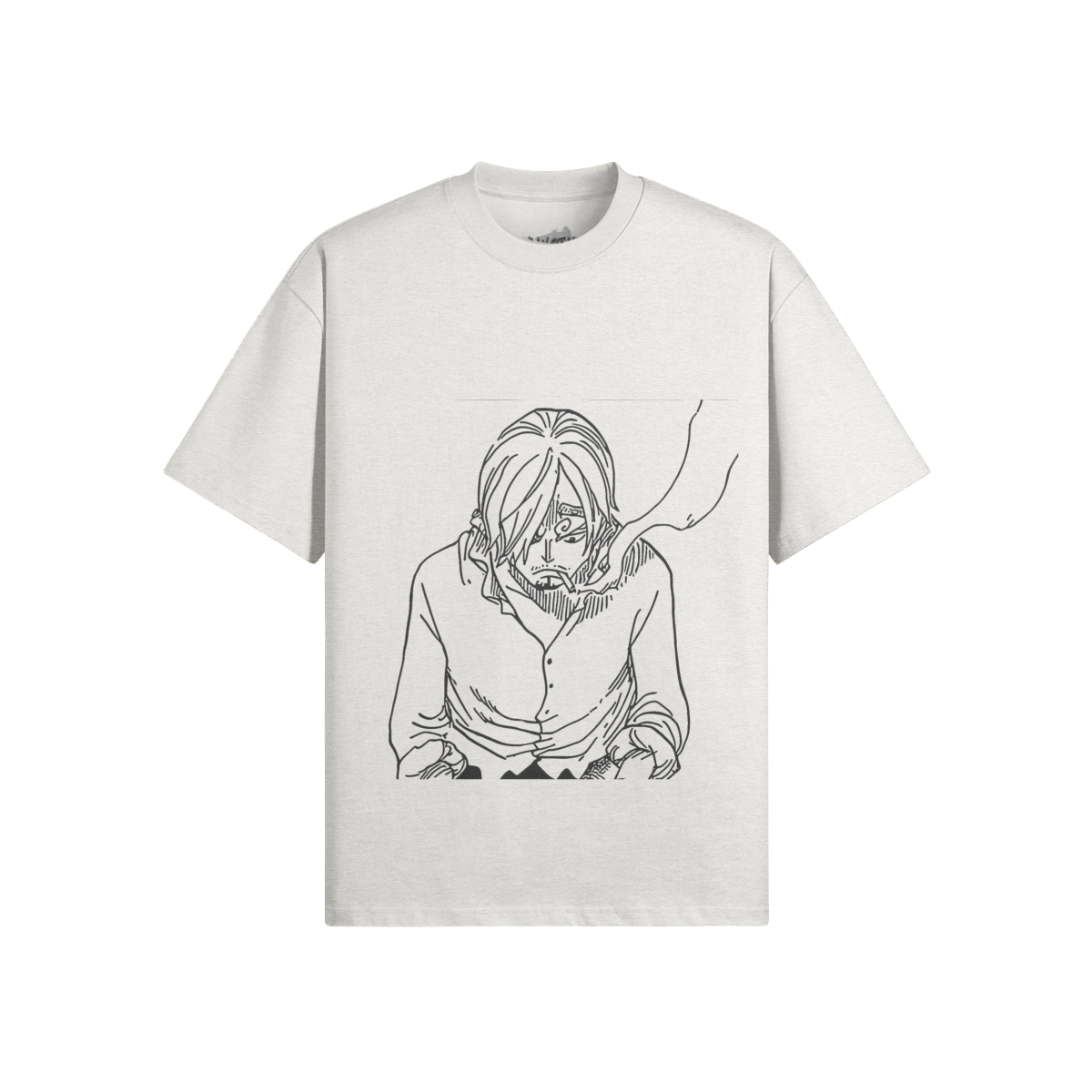 Vinsmoke Sanji Graphic Shirt von PODpartner, schwarzes T-Shirt mit Sanji-Print aus One Piece Serie, bequem und stylisch.