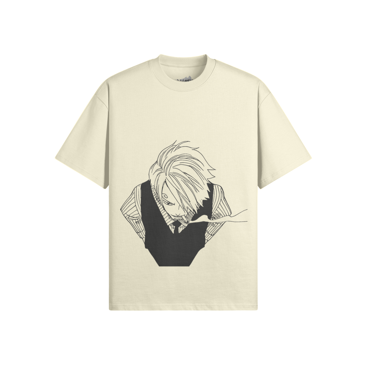 Vinsmoke Sanji Graphic Shirt von PODpartner, schwarze Baumwoll-T-Shirt mit Sanji-Illustration, lässiger Streetwear-Look
