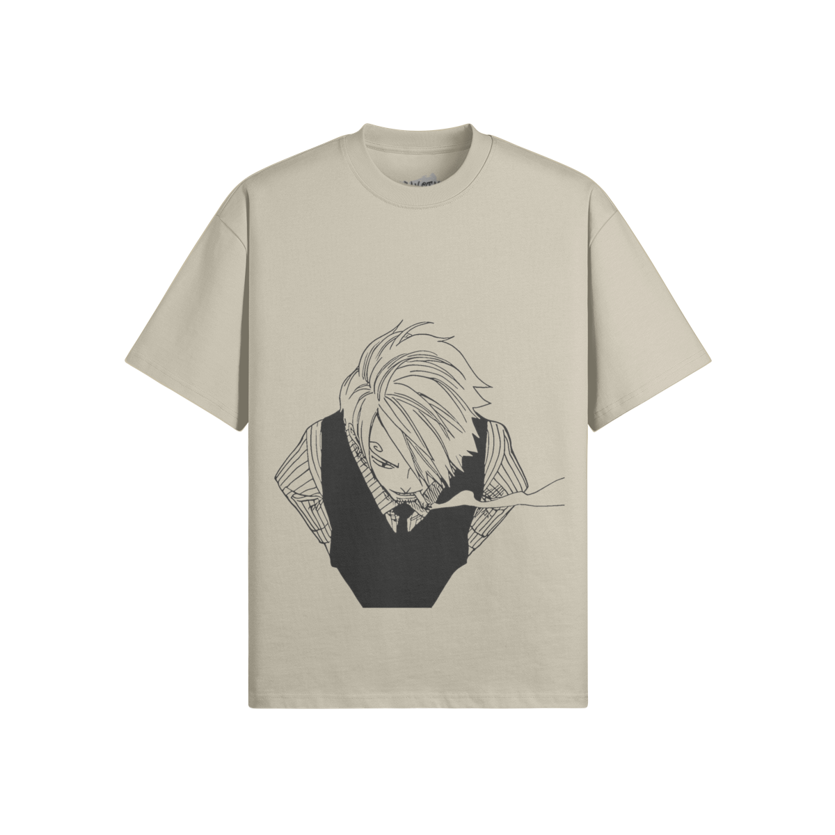 Vinsmoke Sanji Grafik-Shirt von PODpartner, schwarzes T-Shirt mit Sanji-Print, bequemes Casual-Design, ideal für One Piece Fans