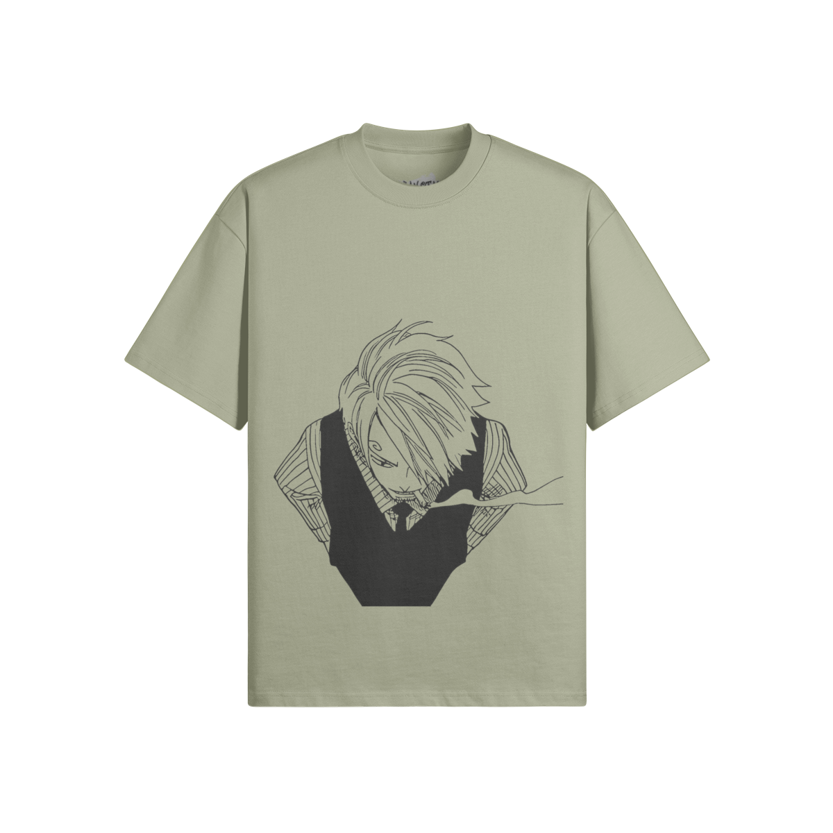 Vinsmoke Sanji Graphic Shirt von PODpartner, schwarzes T-Shirt mit Sanji-Illustration, casual Mode für Anime-Fans