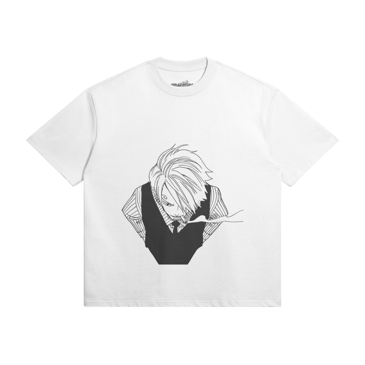Vinsmoke Sanji Grafikshirt von PODpartner, schwarzes T-Shirt mit Sanji-Illustration, casual Mode für One Piece Fans