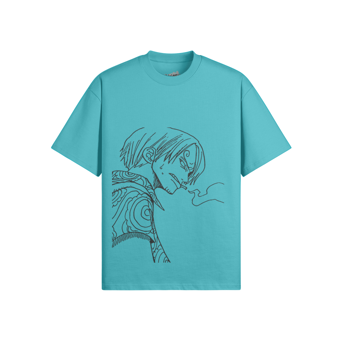 Vinsmoke Sanji Grafikshirt von PODpartner, schwarzes T-Shirt mit Sanji-Illustration, bequemes Casual-Design