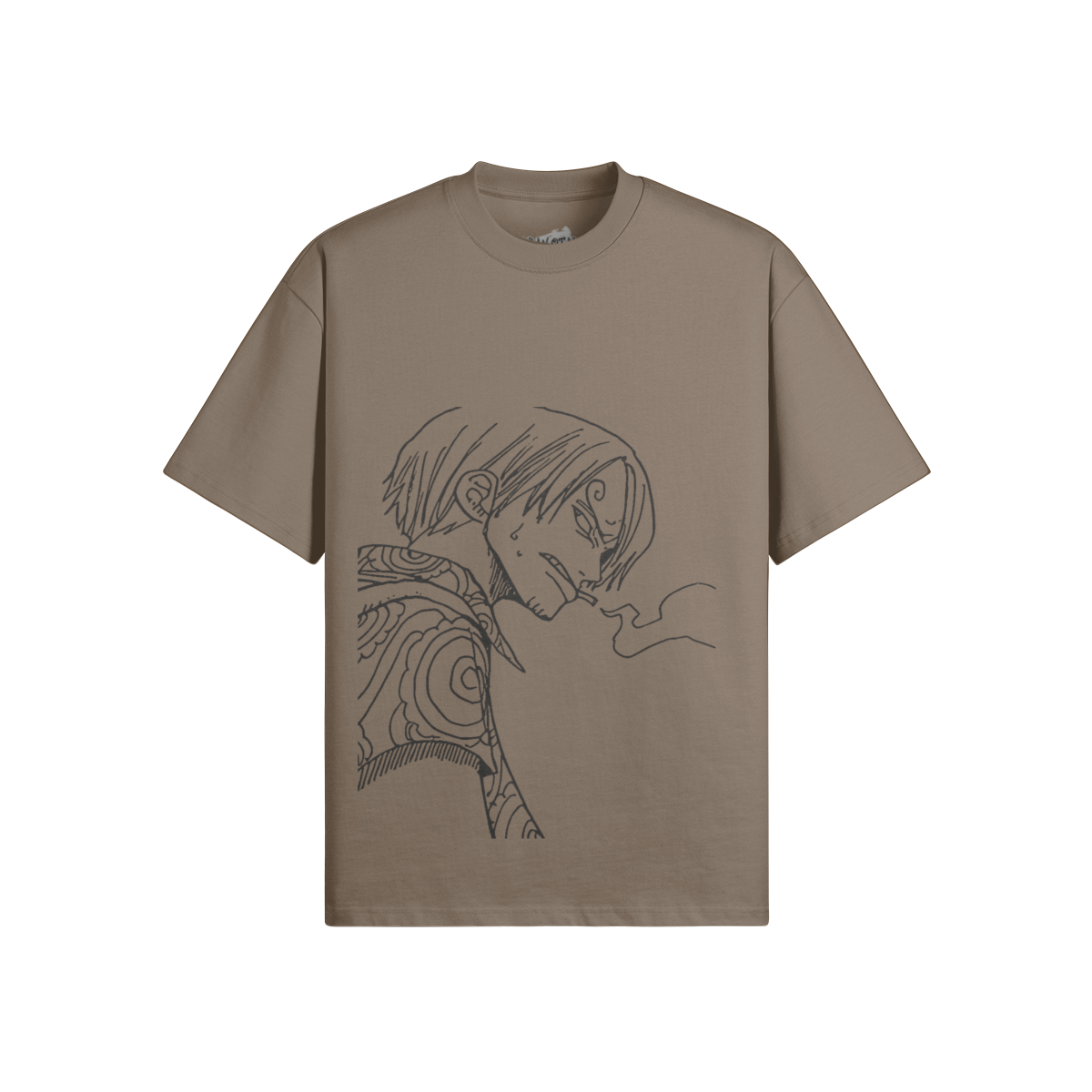 Vinsmoke Sanji Graphic Shirt von PODpartner, schwarze T-Shirt mit Sanji-Illustration, ideal für One Piece Fans.