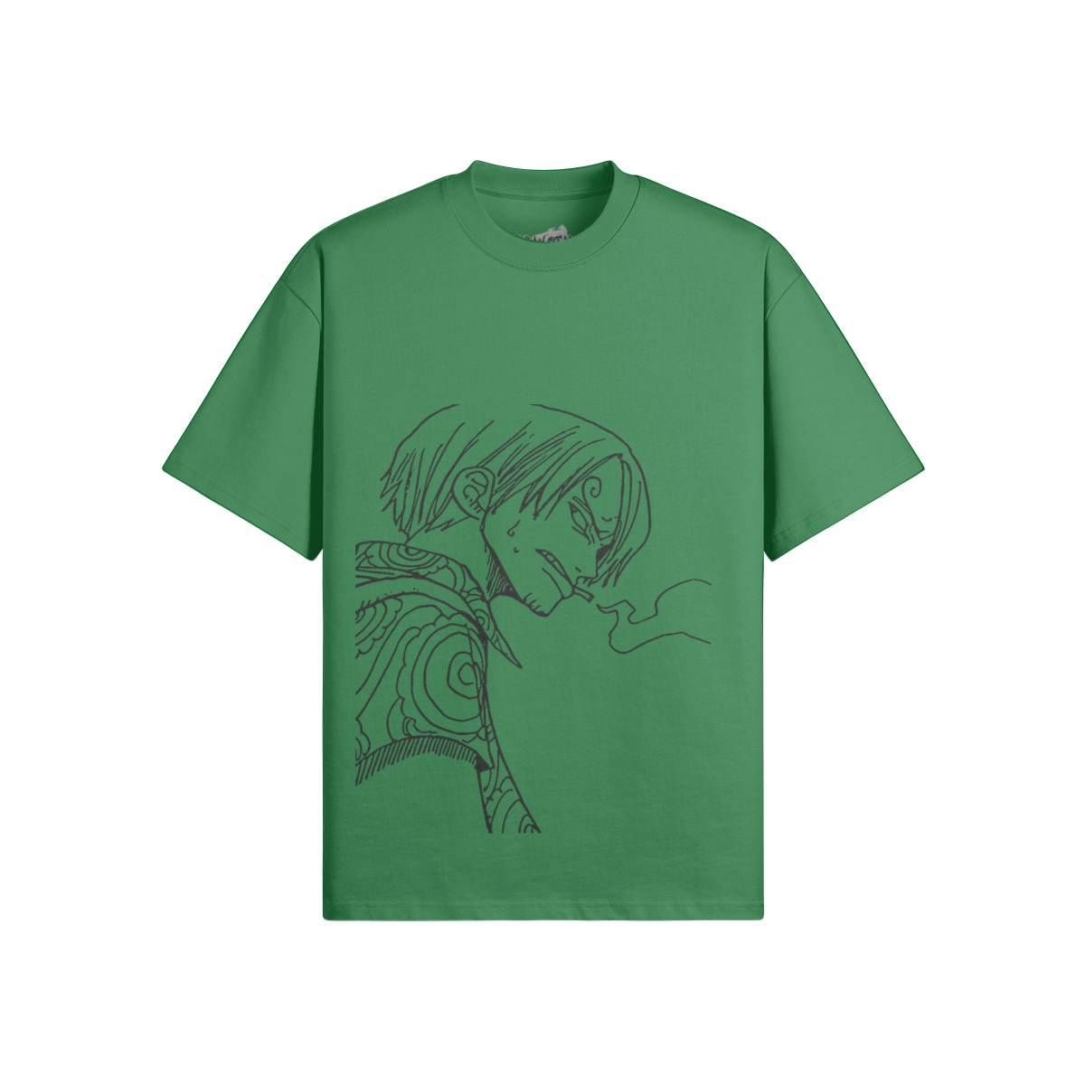 Vinsmoke Sanji Graphic Shirt von PODpartner, schwarzes T-Shirt mit Sanji-Print, bequemes Casual-Design, für Anime-Fans.