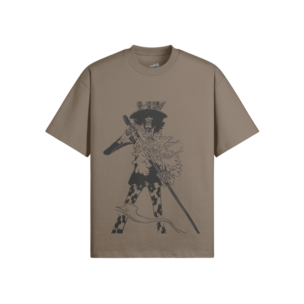 Grafisches Soul King Brook T-Shirt von PODpartner, mit farbigem Druck und bequemem Schnitt, auf einem weißen Hintergrund.