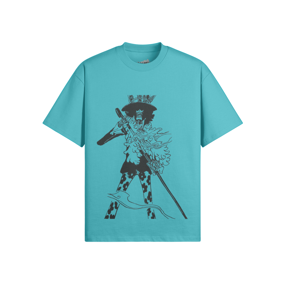 Grafisches Soul King Brook T-Shirt von PODpartner, schwarzes Baumwollshirt mit auffälligem Druck und kreativem Design.