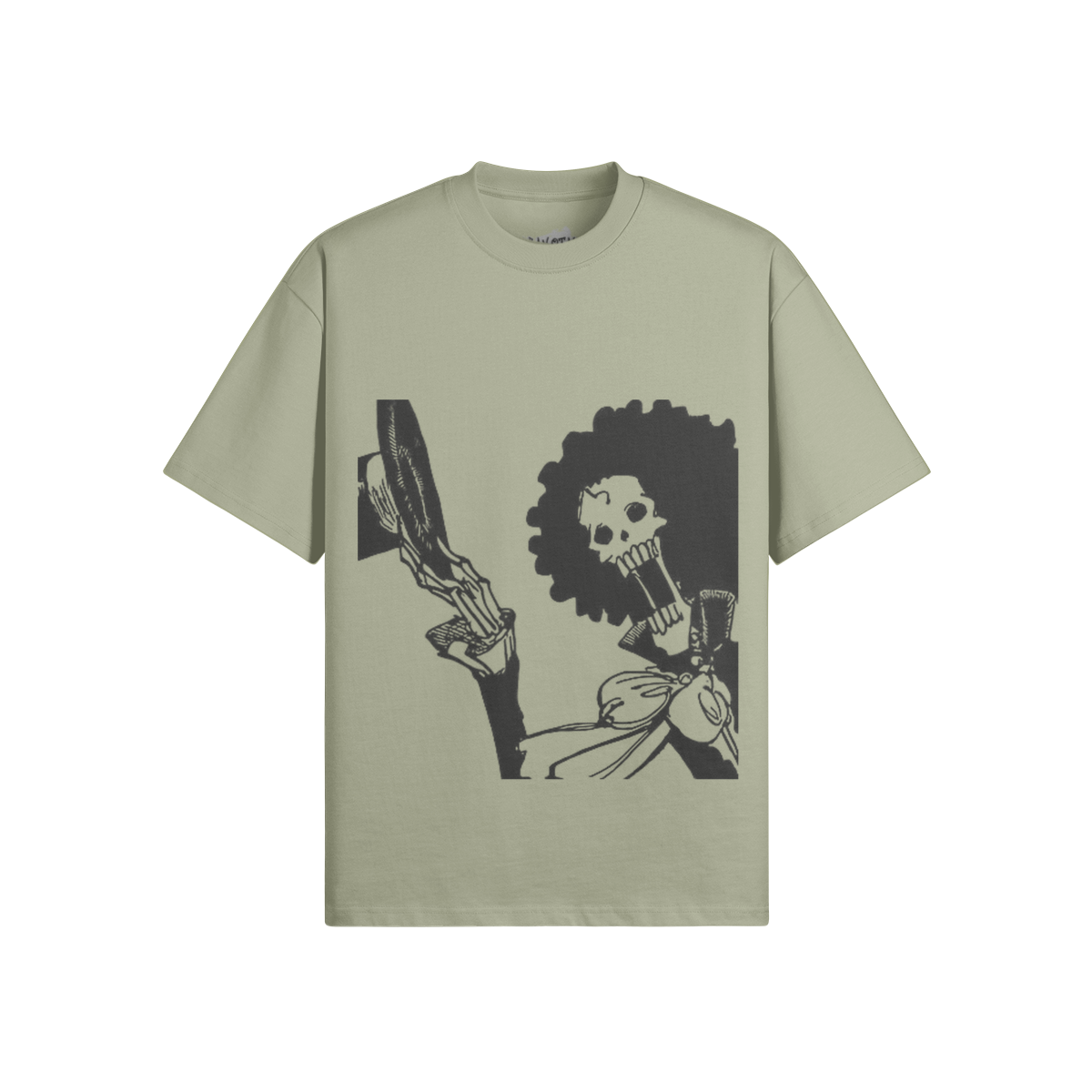 Grafisches Soul King Brook T-Shirt von PODpartner, zeigt ein farbenfrohes Design mit stilisiertem Charakter auf weißem Hintergrund