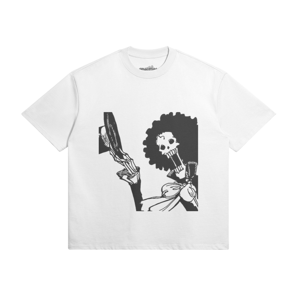 Grafisches Soul King Brook T-Shirt von PODpartner, schwarzes Baumwollshirt mit farbigem Druck, bequem und modisch.