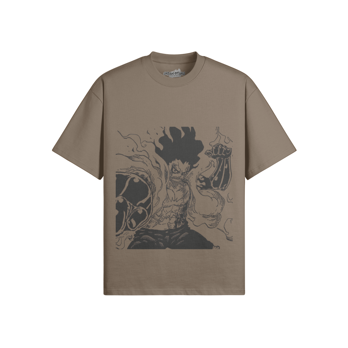 Dunkelblaues Monkey D. Ruffy T-Shirt von PODpartner mit Druckmotiv, bequemer Schnitt, für Fans von One Piece.